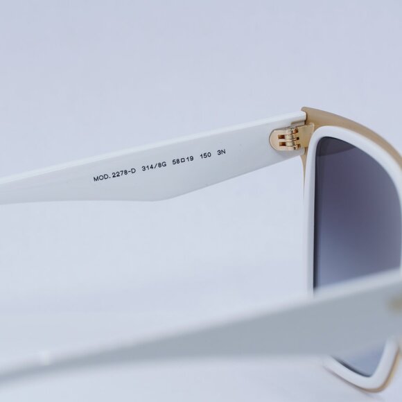 Versace VE2278D 314/8G Sunglasses White Square Frame, Grey Lenses main image 7